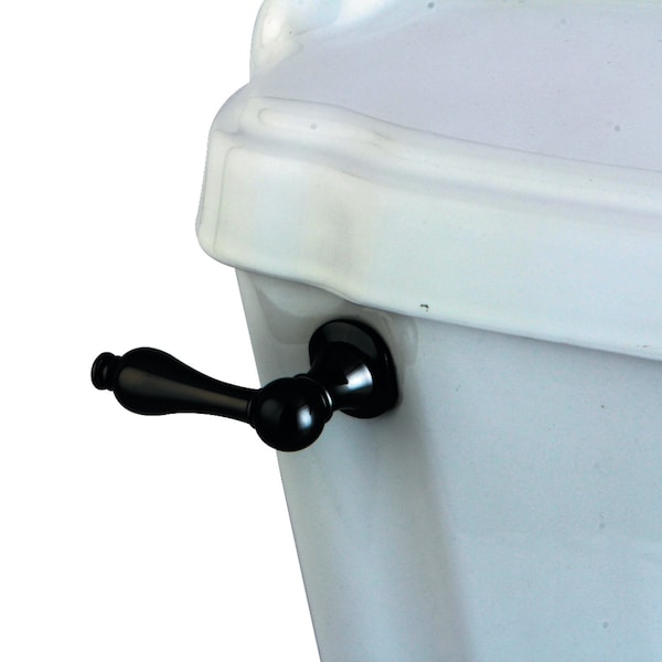 NKTAL Water Onyx Toilet Tank Lever, Black Stainless Steel